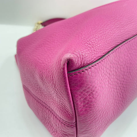 GUCCI Soho Shoulder Bag leather pink WS32491