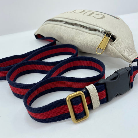 GUCCI body bag leather white WS32493