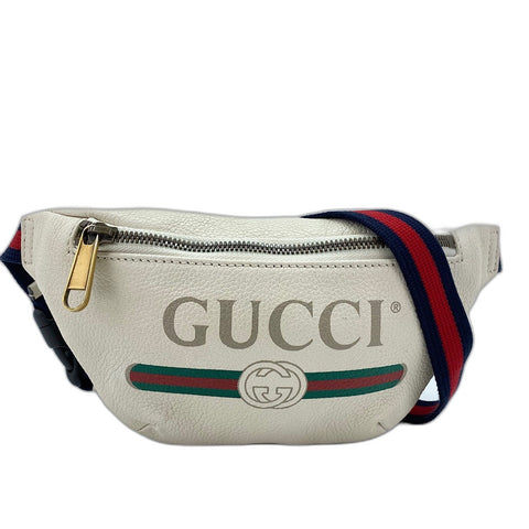 GUCCI body bag leather white WS32493