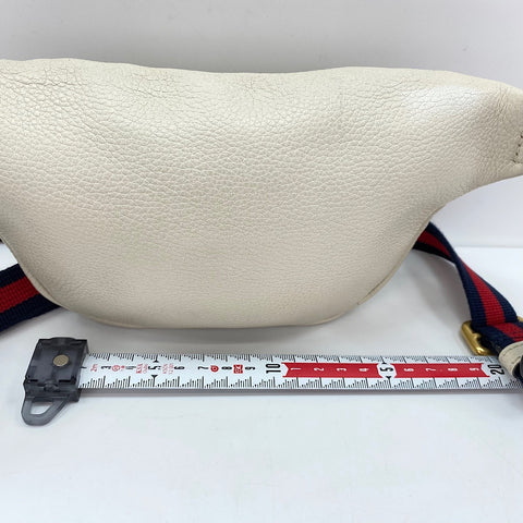 GUCCI body bag leather white WS32493
