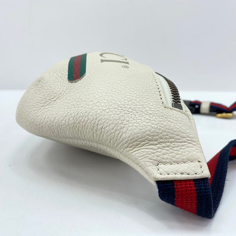GUCCI body bag leather white WS32493