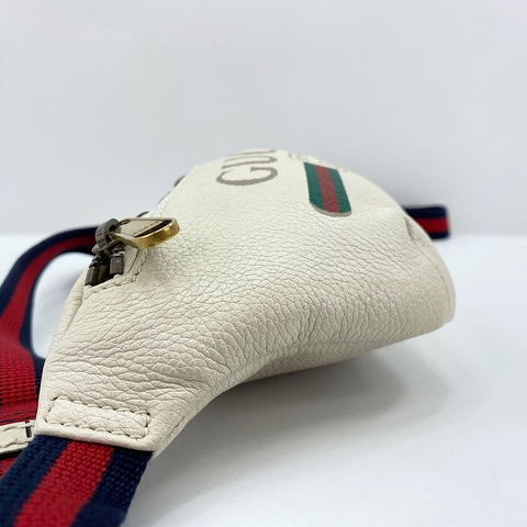 GUCCI body bag leather white WS32493