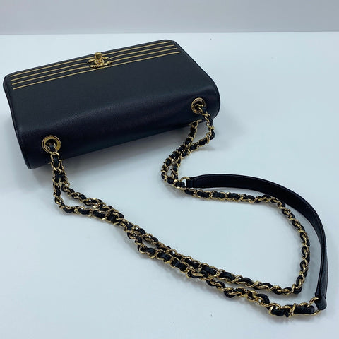 CHANEL Captain 2019 Cruise Collection Shoulder Bag black WS32494