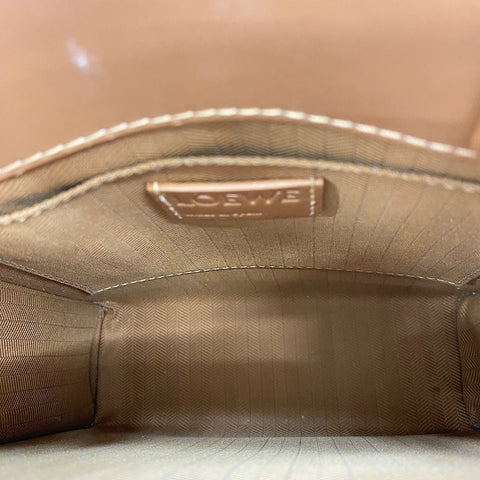 LOEWE Standard A5 Tote 2WAY Handbag leather Brown WS32497