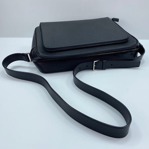 PRADA Shoulder Bag leather black WS32500