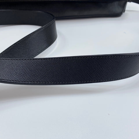PRADA Shoulder Bag leather black WS32500