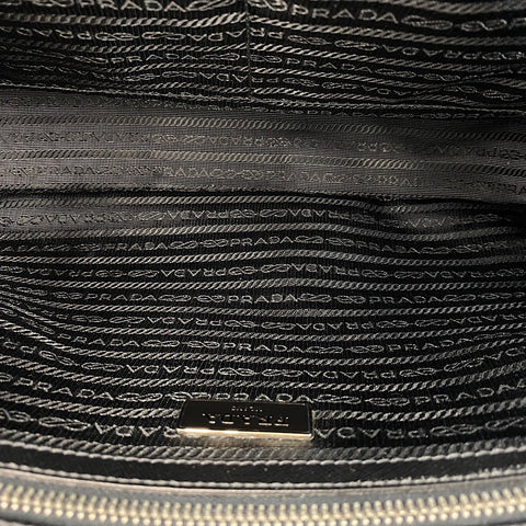 PRADA Shoulder Bag leather black WS32500