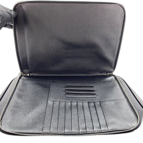 PRADA Shoulder Bag leather black WS32500