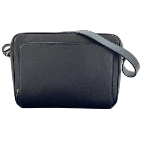 PRADA Shoulder Bag leather black WS32500