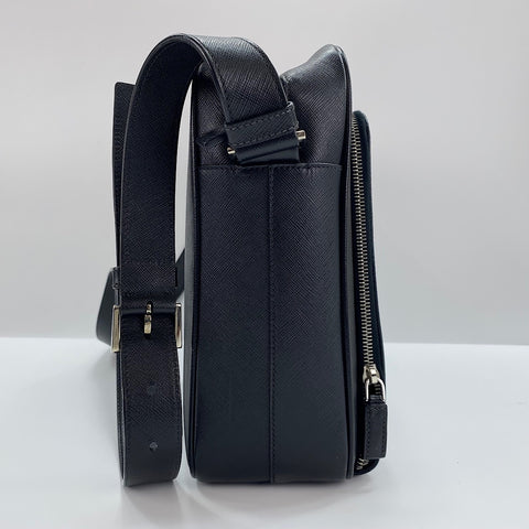 PRADA Shoulder Bag leather black WS32500