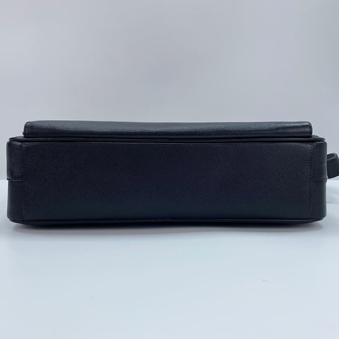 PRADA Shoulder Bag leather black WS32500