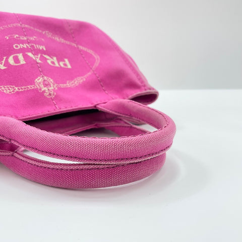 PRADA Canapa 2WAY Handbag canvas pink WS32501