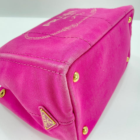 PRADA Canapa 2WAY Handbag canvas pink WS32501