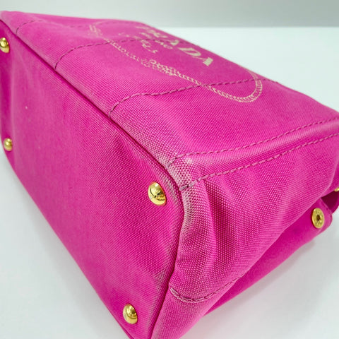 PRADA Canapa 2WAY Handbag canvas pink WS32501