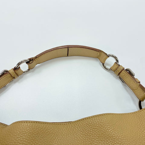 PRADA Shoulder Bag leather beige WS32502