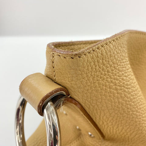PRADA Shoulder Bag leather beige WS32502