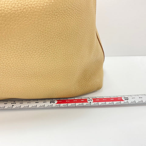 PRADA Shoulder Bag leather beige WS32502