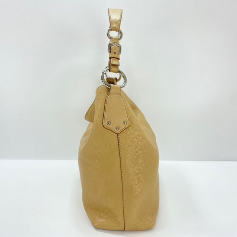 PRADA Shoulder Bag leather beige WS32502