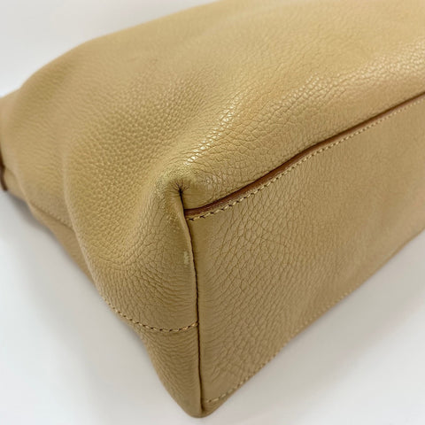 PRADA Shoulder Bag leather beige WS32502