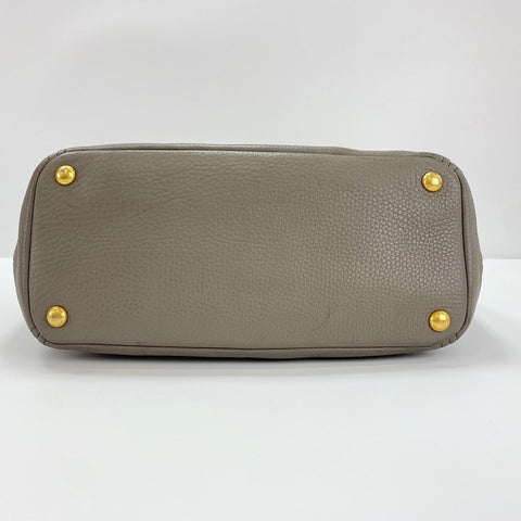 PRADA Vitterodino Tote Bag leather gray WS32503
