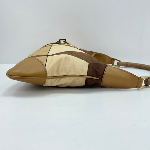 GUCCI Jackie Bamboo Shoulder Bag Nylon beige WS32512