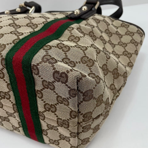 GUCCI Sherry line Handbag beige WS32513
