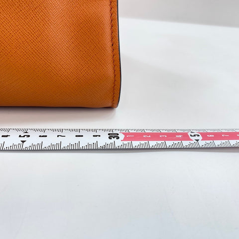 PRADA 2WAY Handbag leather Orange WS32515
