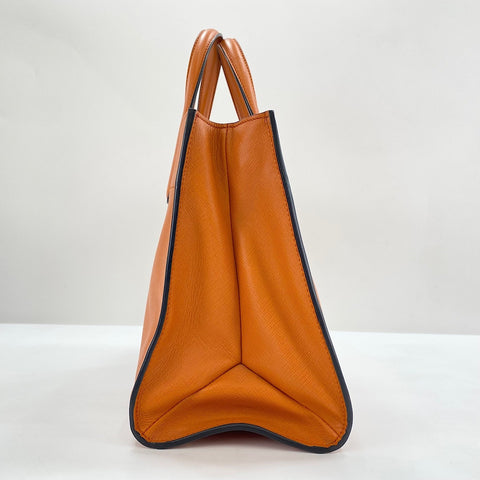 PRADA 2WAY Handbag leather Orange WS32515