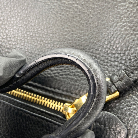 PRADA 2WAY Handbag leather black WS32516