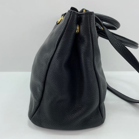 PRADA 2WAY Handbag leather black WS32517