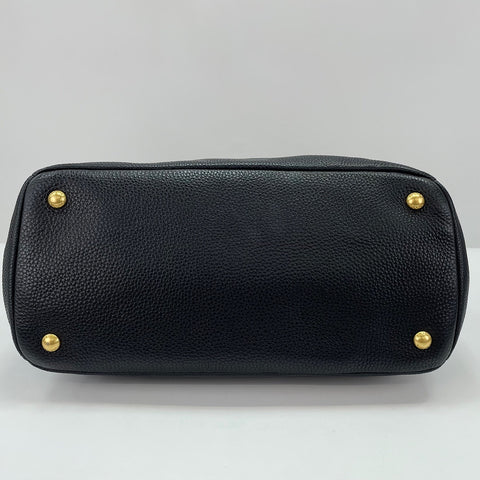PRADA 2WAY Handbag leather black WS32517
