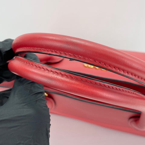 PRADA Esplanade 2WAY Handbag leather Red WS32518