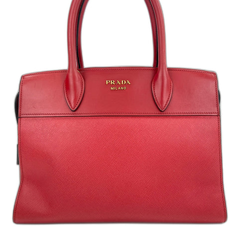 PRADA Esplanade 2WAY Handbag leather Red WS32518