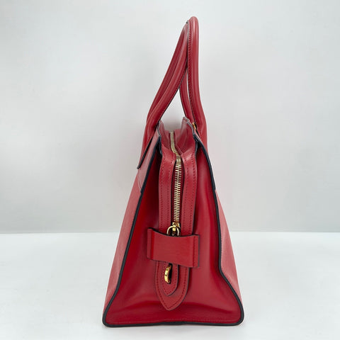 PRADA Esplanade 2WAY Handbag leather Red WS32518