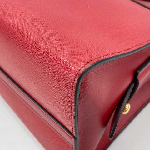 PRADA Esplanade 2WAY Handbag leather Red WS32518