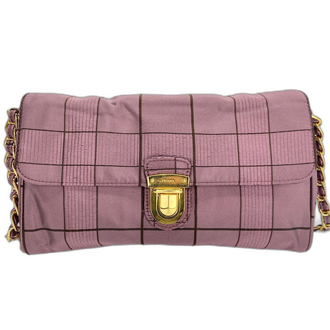 PRADA Shoulder Bag Nylon purple WS32519