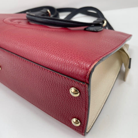 GUCCI Soho 2WAY Handbag leather Red WS32521