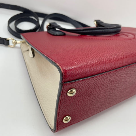 GUCCI Soho 2WAY Handbag leather Red WS32521