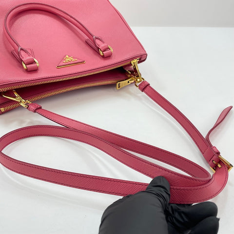 PRADA 2WAY Handbag leather pink WS32528