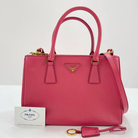 PRADA 2WAY Handbag leather pink WS32528