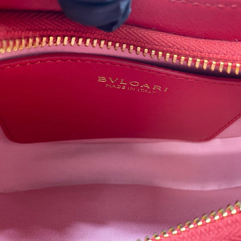 BVLGARI Serpenti 2WAY Shoulder Bag leather Red WS32529