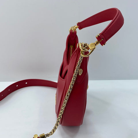 BVLGARI Serpenti 2WAY Shoulder Bag leather Red WS32529