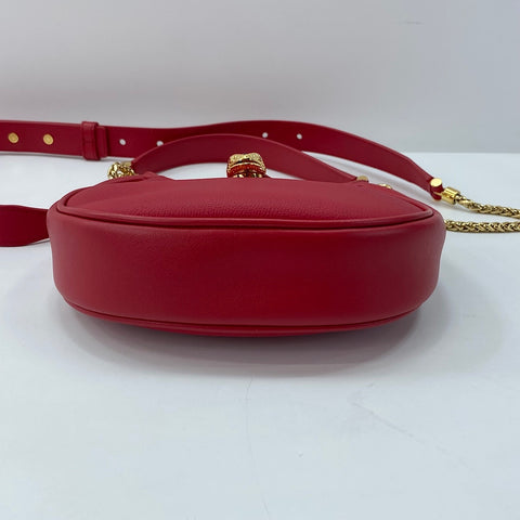 BVLGARI Serpenti 2WAY Shoulder Bag leather Red WS32529