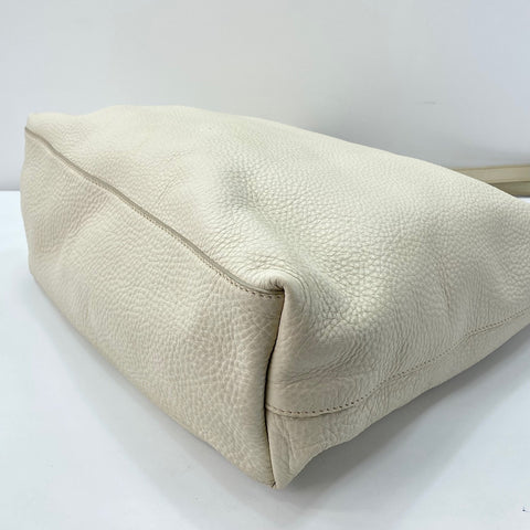 PRADA Tote Bag leather white WS32531