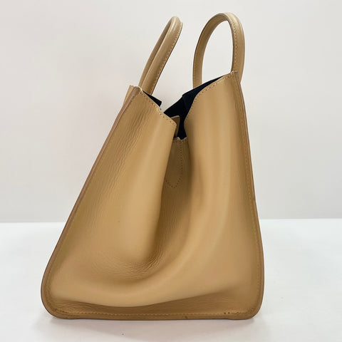 CELINE Sherry line Handbag leather beige WS32544