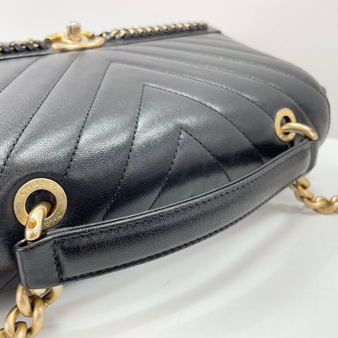 CHANEL Handbag lambskin black WS32545