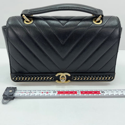 CHANEL Handbag lambskin black WS32545