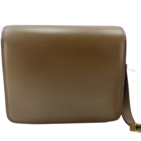CELINE Classic Box Medium Shoulder Bag leather Brown WS32546