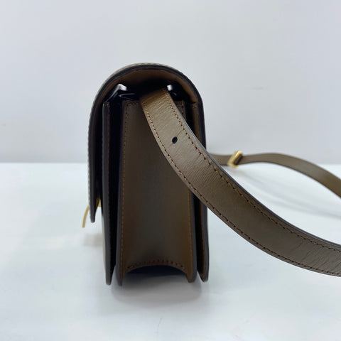 CELINE Classic Box Medium Shoulder Bag leather Brown WS32546