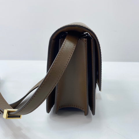 CELINE Classic Box Medium Shoulder Bag leather Brown WS32546